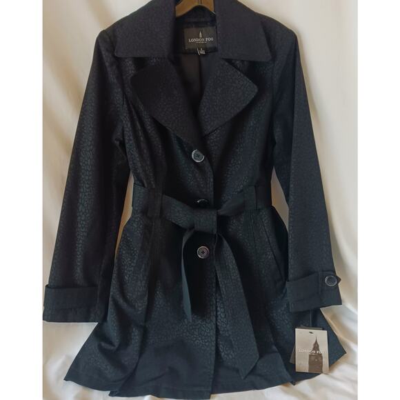 London Fog NWT Women's Black Trench Coat Size Small - Picture 1 of 11